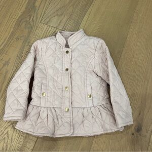 Janie and Jack | pink peplum quilted jacket